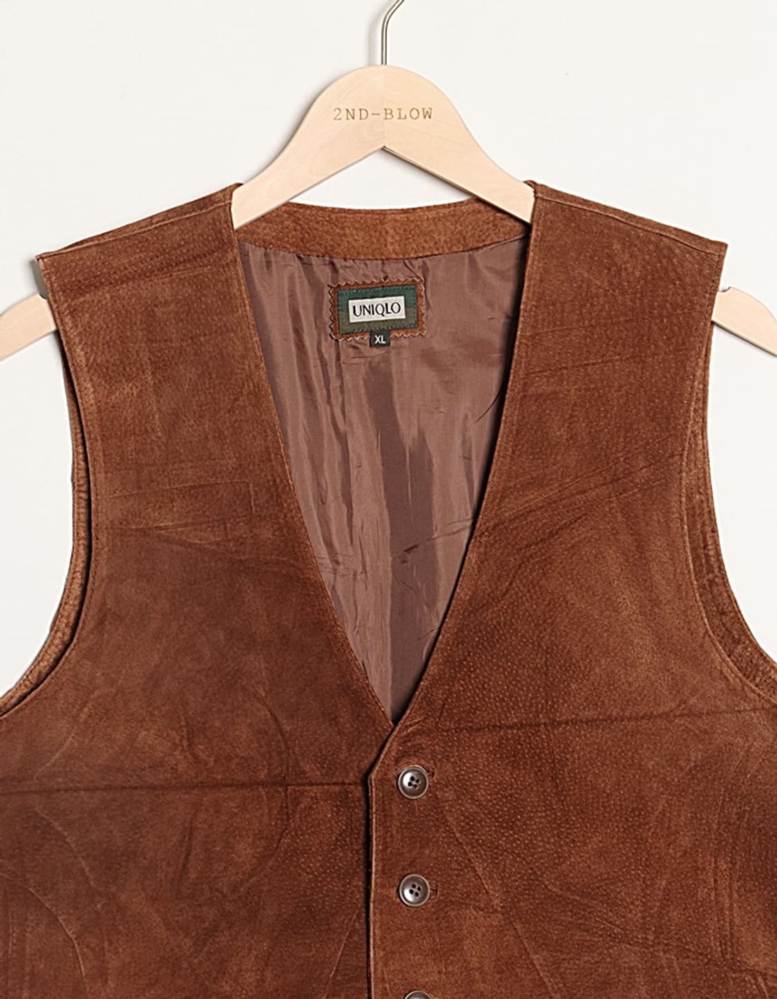 90's UNIQLO Pigskin Vest 상품이미지2