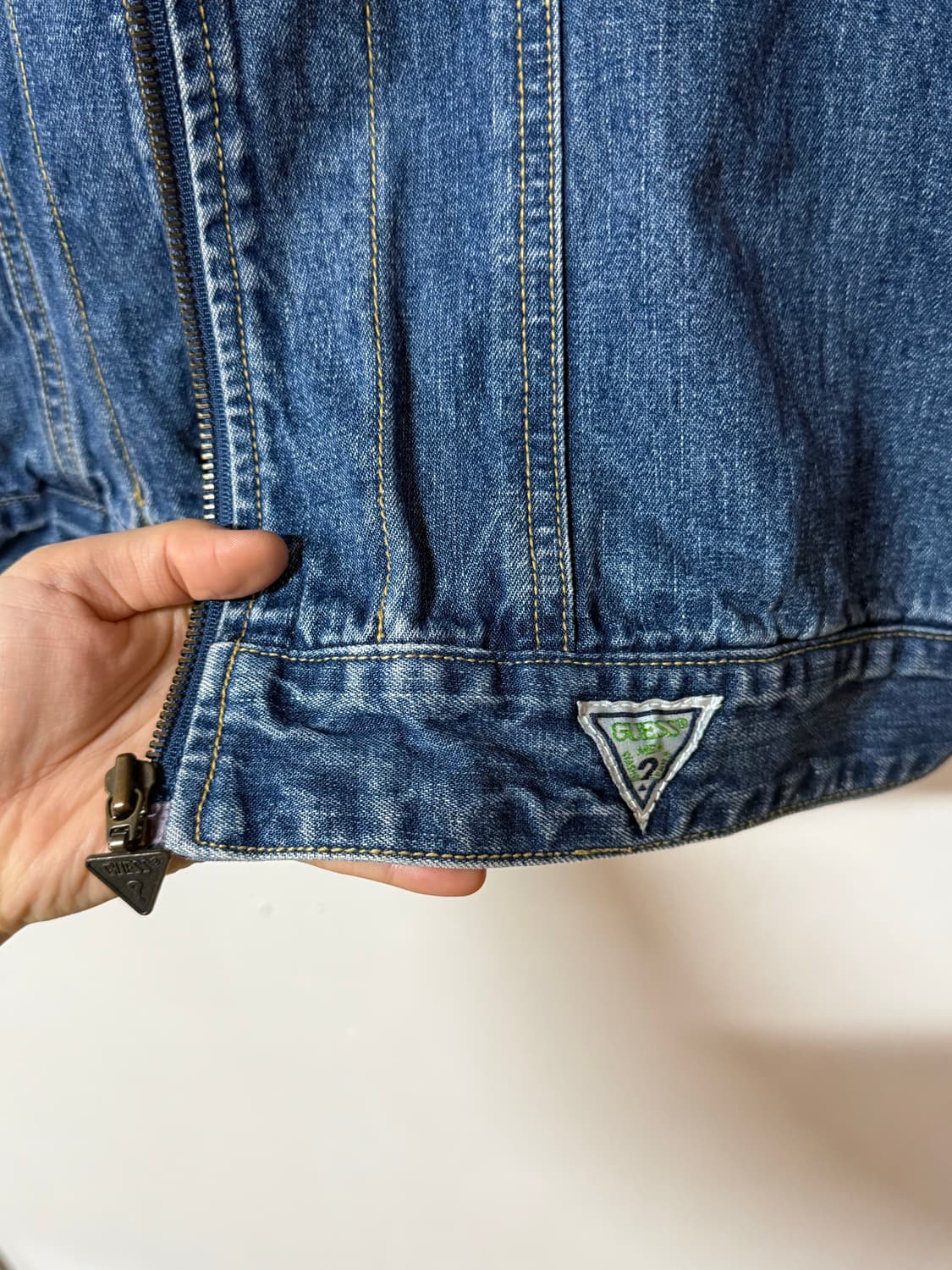 00‘s 게스 빈티지 후드 레이어드 데님자켓 100 상품이미지6