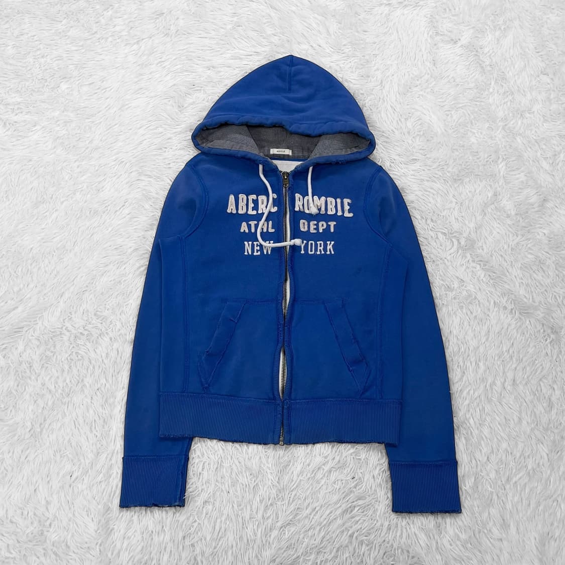 아베크롬비 스펠 로고 후드집업 블루 상품이미지2
