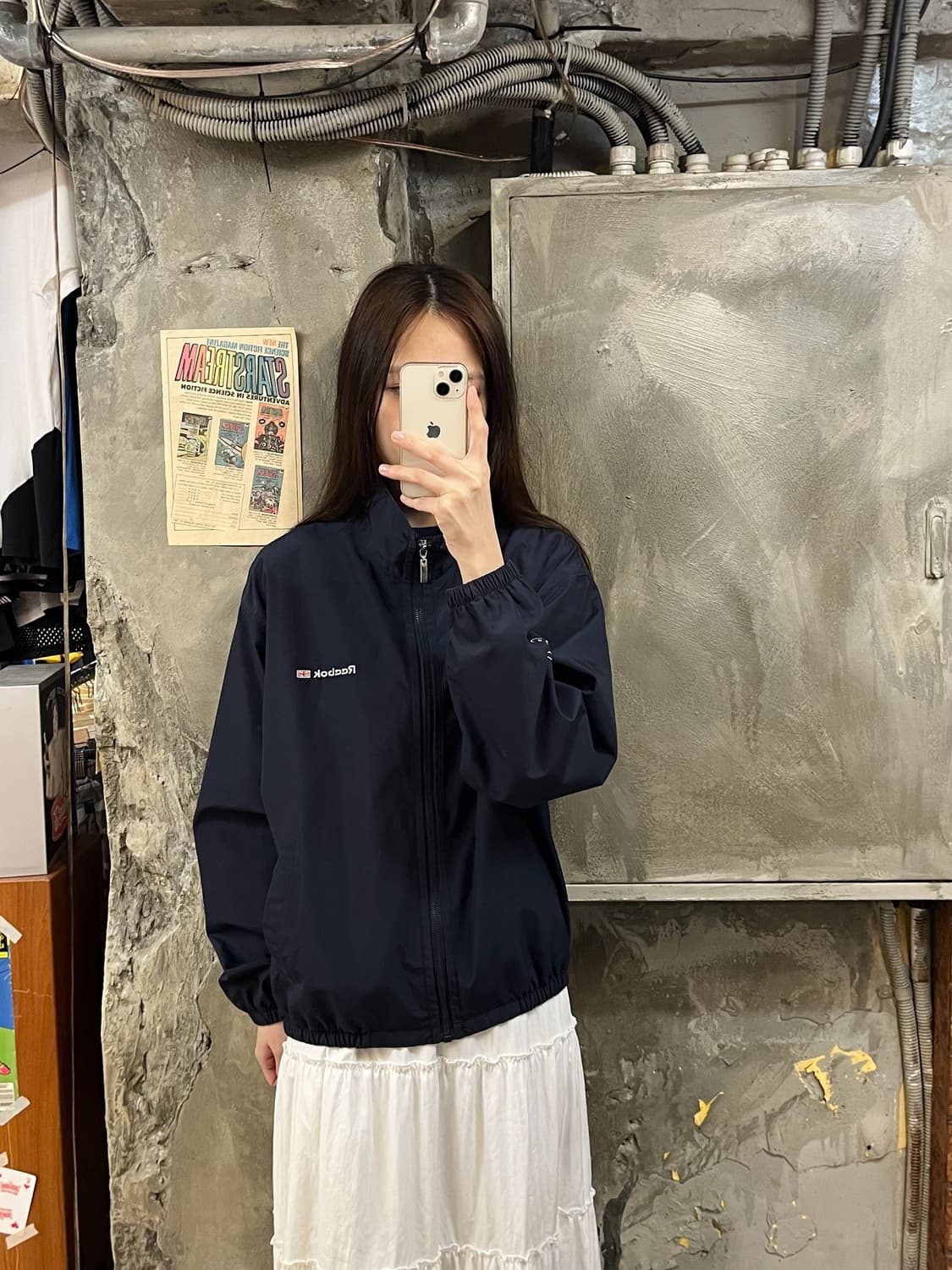 리복 바람막이 집업 네이비 95 #csz861 상품이미지2