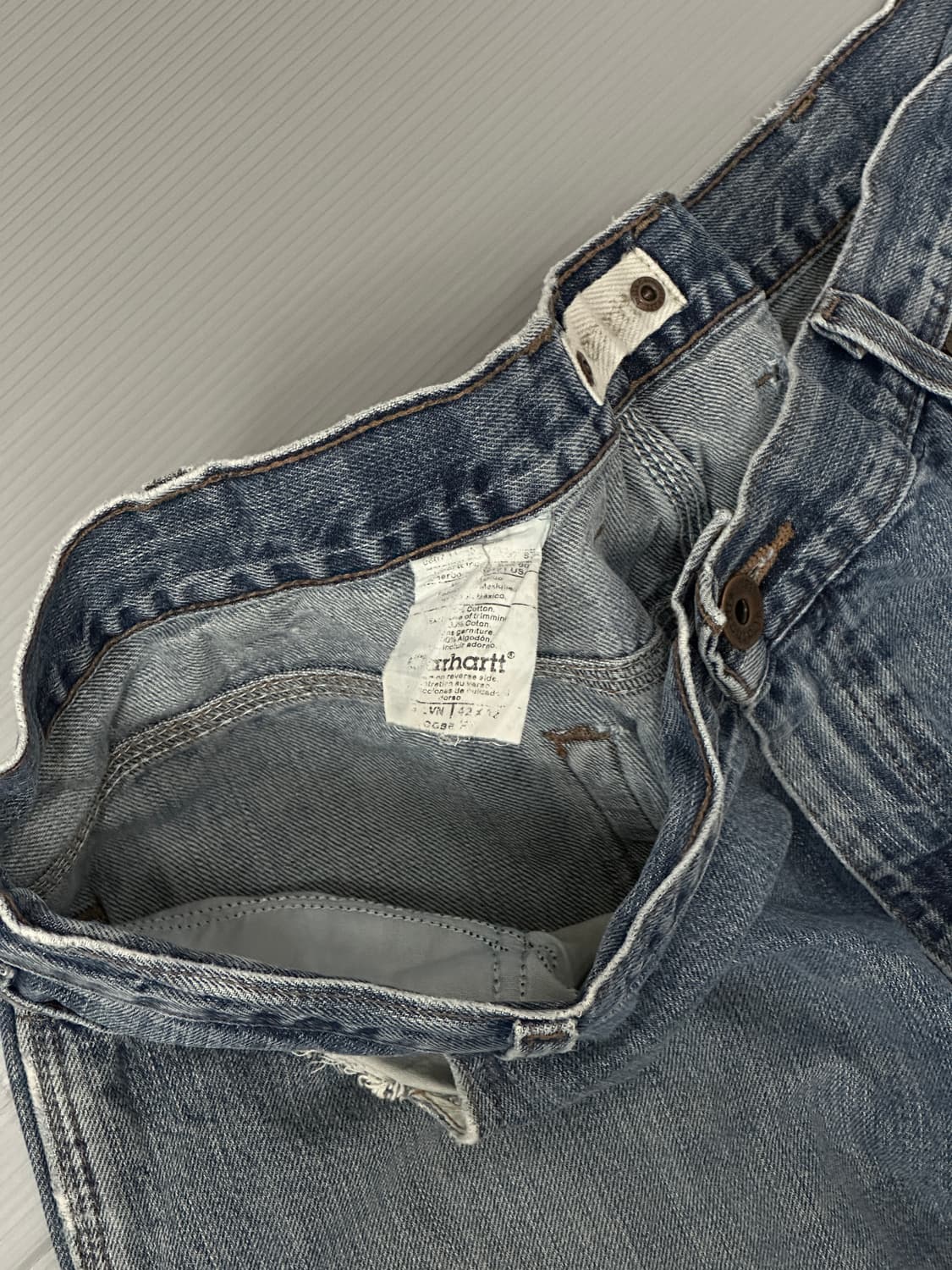 칼하트 빈티지 빅사이즈 데님 팬츠 연청 42 상품이미지6