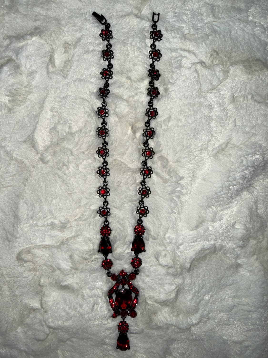 레드 스왈 빈티지 악녀깔 목걸이 상품이미지2