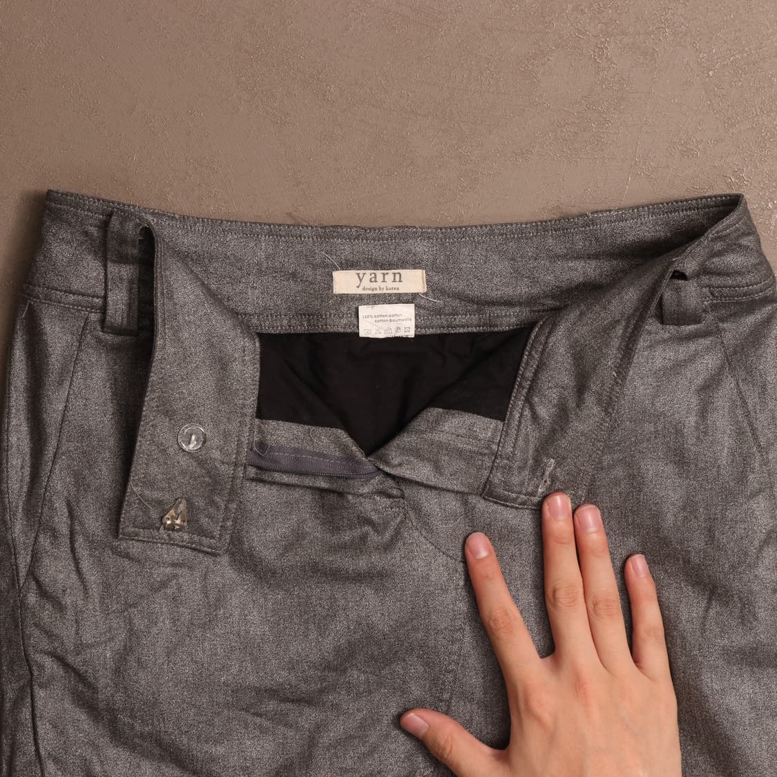 일본빈티지 코팅 레이스 펑크 갸루 미니스커트 A473 상품이미지3
