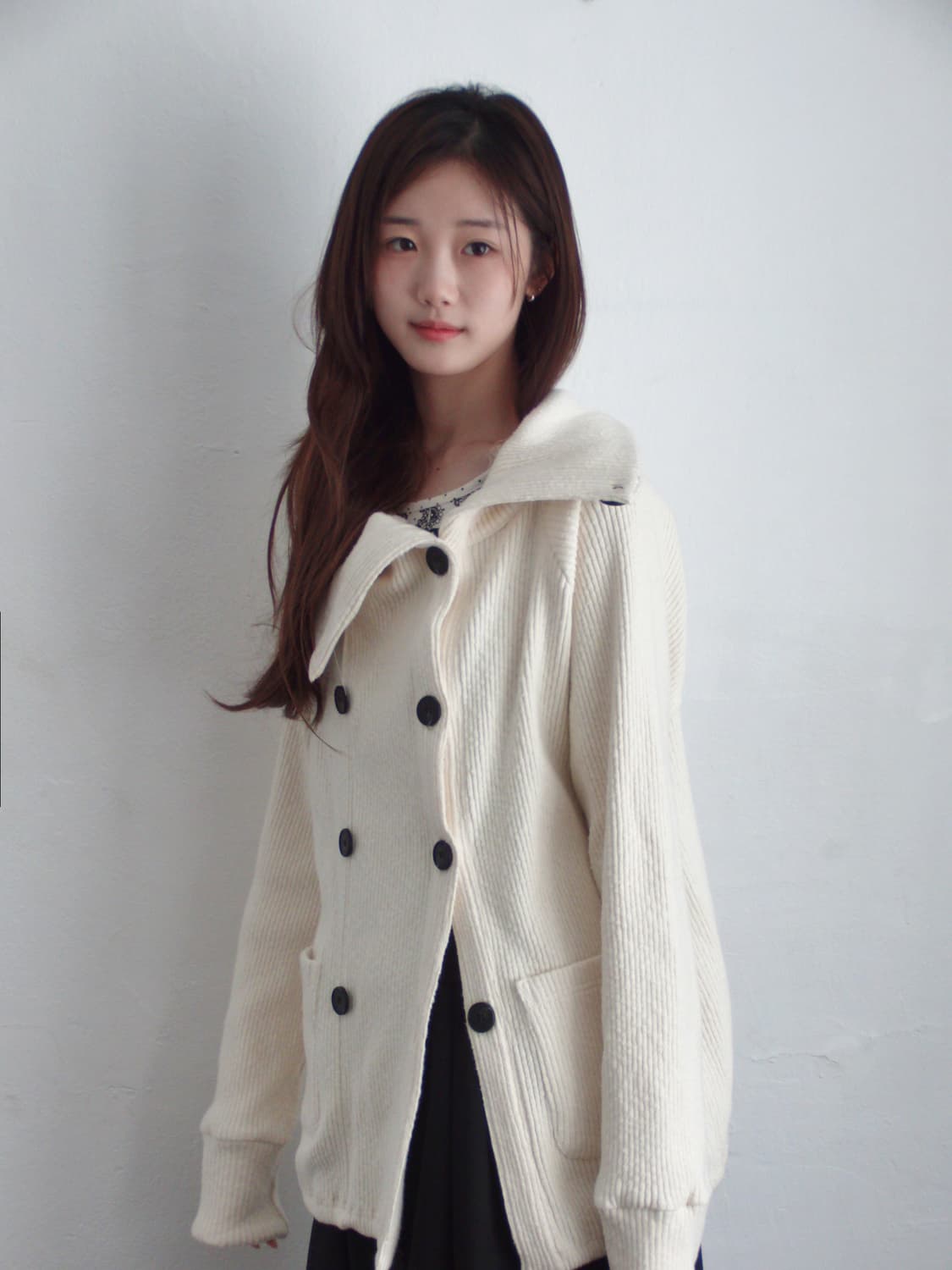 인앤양인하모니 Double Button Cardigan Cream 상품이미지4