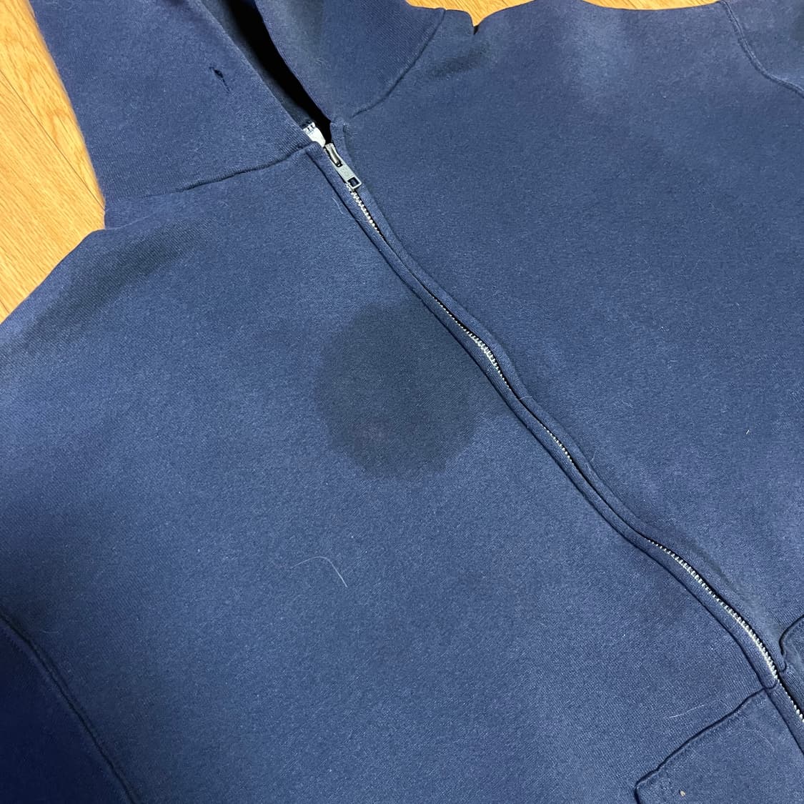 [L] 00s 빈티지 러셀 후드집업 네이비 매티보이 상품이미지5