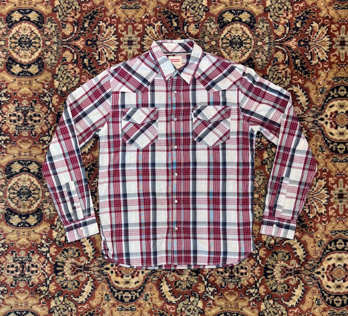 빈티지 리바이스 체크 플란넬 셔츠 M (609) 상품이미지2
