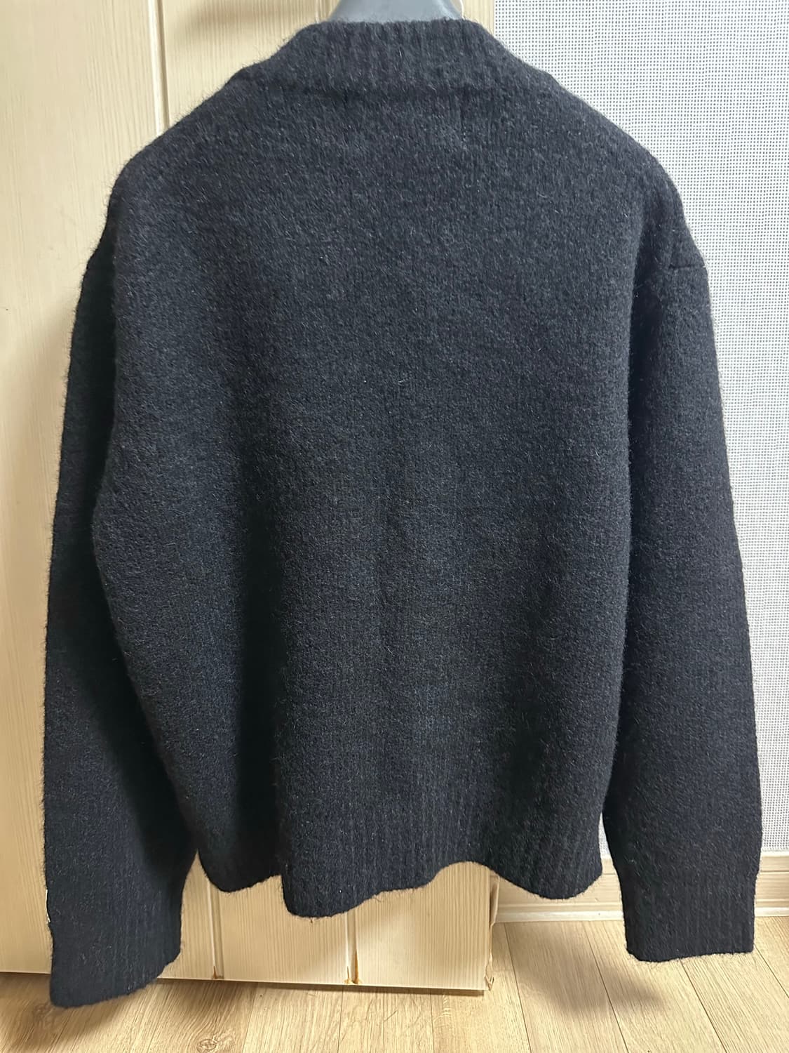 세터 에센 투 톤 모헤어 블렌드 니트 블랙 m 상품이미지2