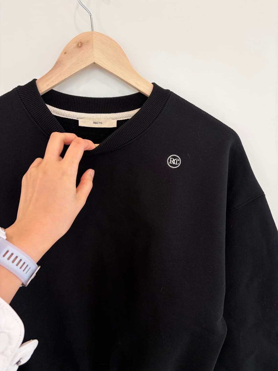 렉토 크롭 맨투맨  상품이미지2