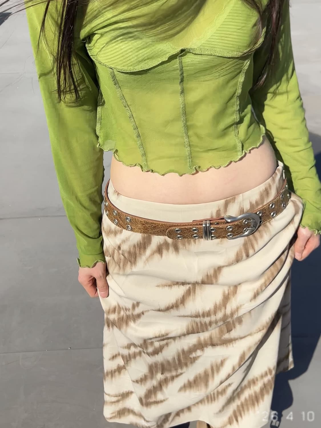 Paisley Eyelet Belt 페이즐리 벨트 상품이미지2