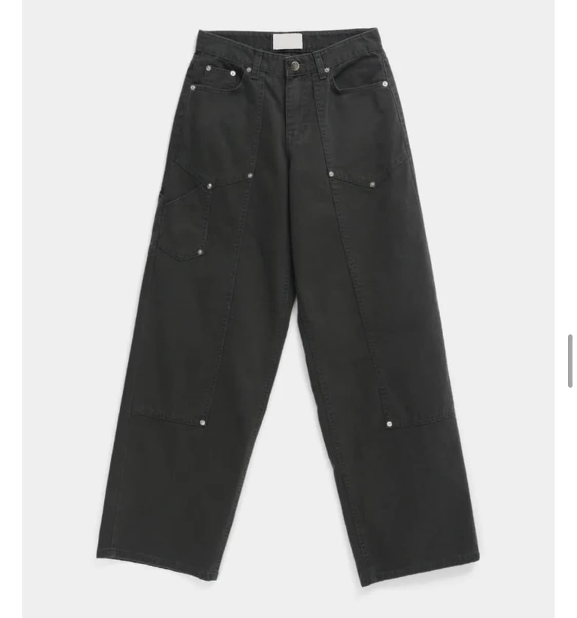 ootj 블랙업 리벳 카펜더 와이드 코튼팬츠 상품이미지1