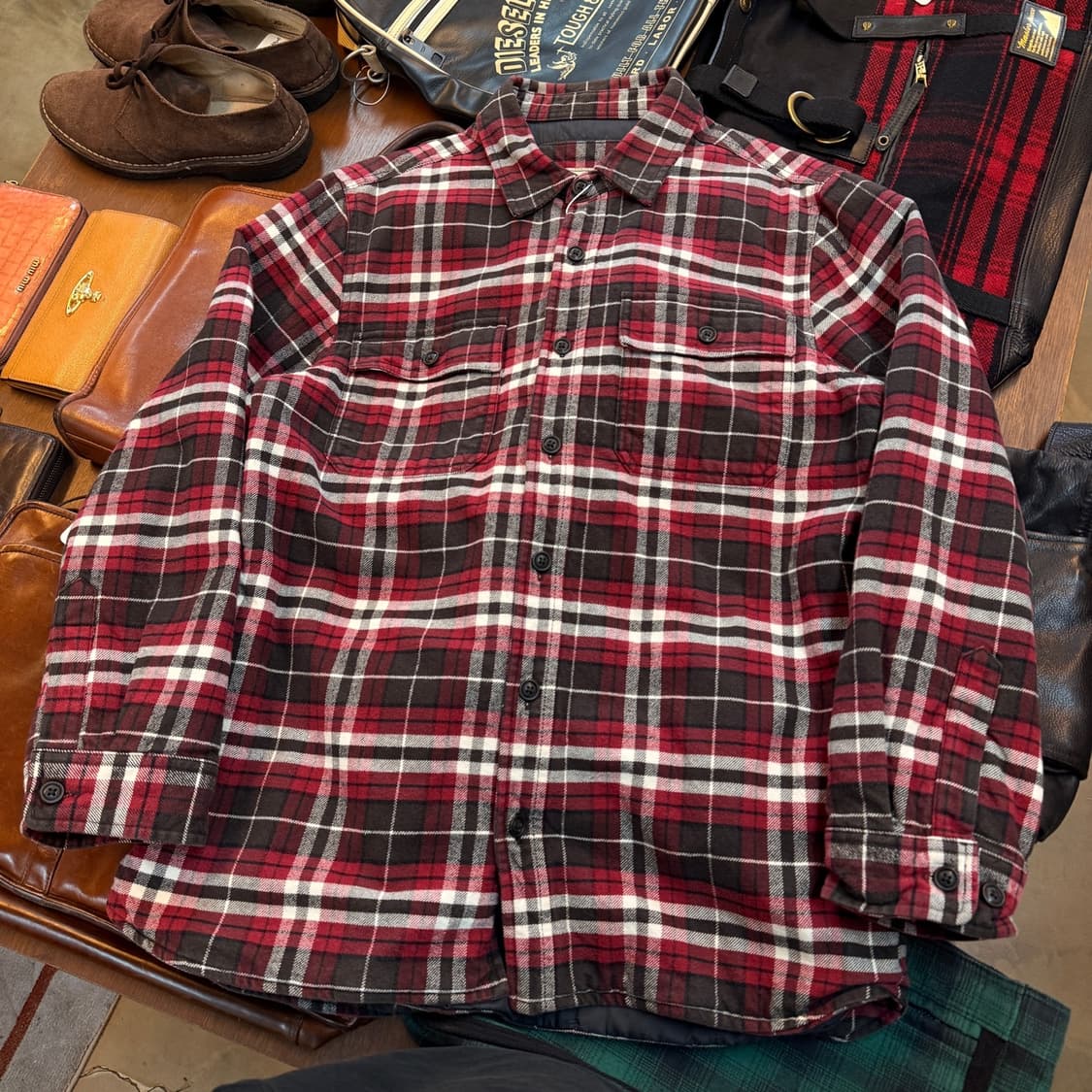 엘엘빈 라이트 퀄팅 셔츠 자켓 M 상품이미지1