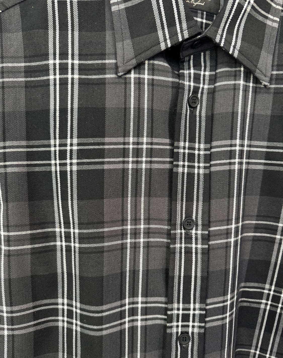 BURBERRY 버버리 블랙 노바체크 울 셔츠 40 상품이미지3