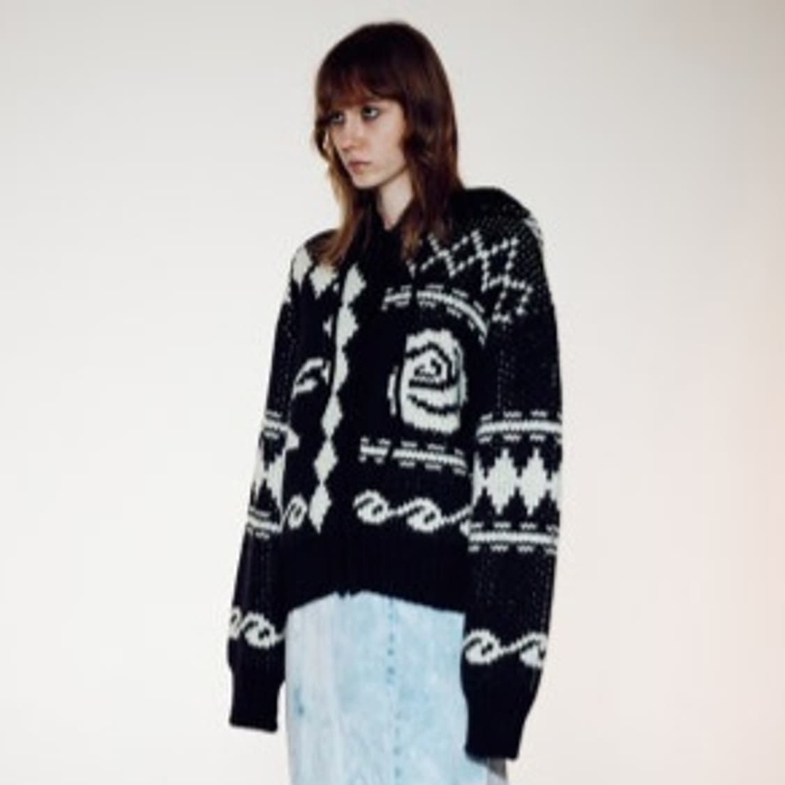 오픈와이와이 니트집업 상품이미지1