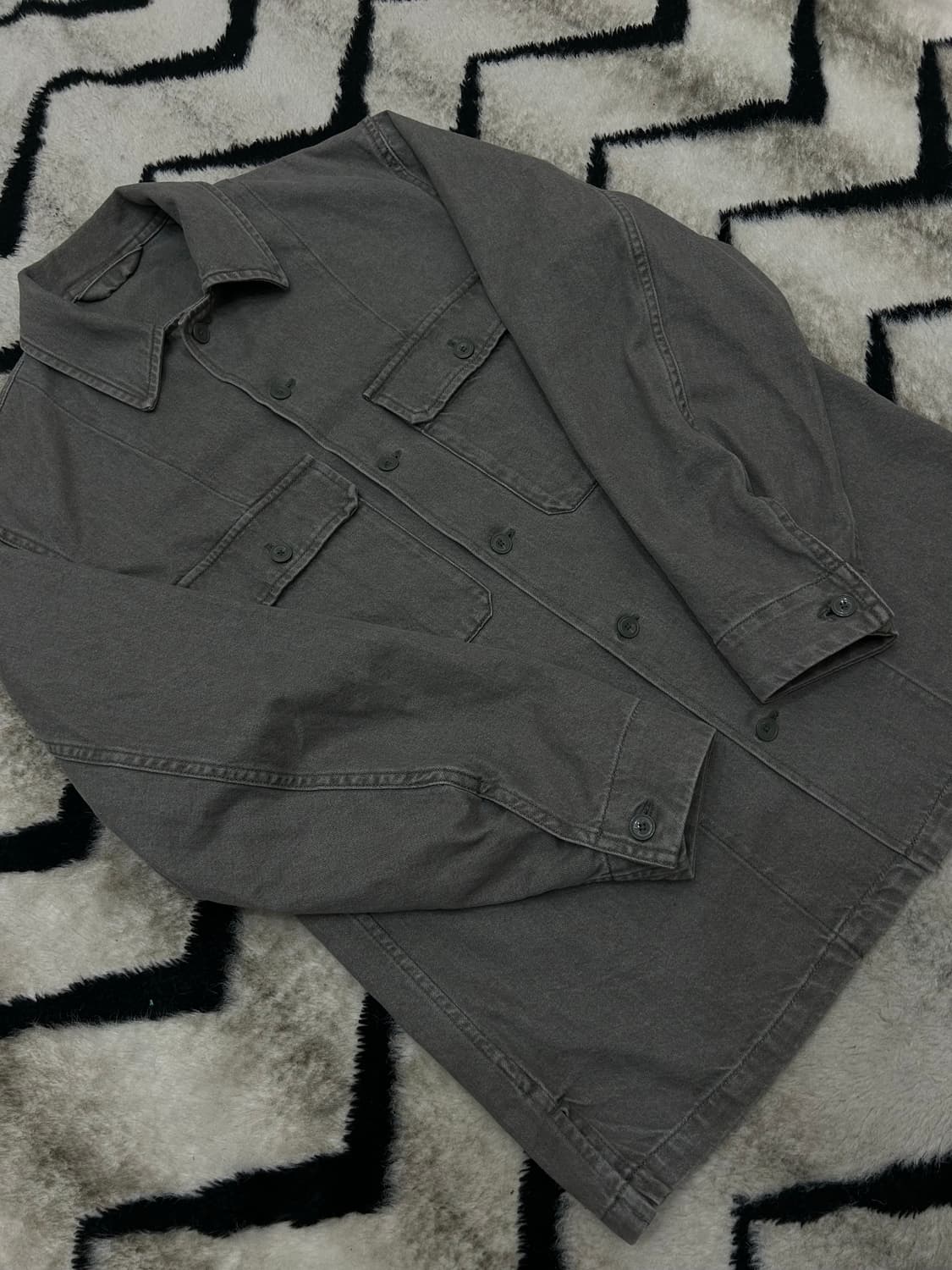 [L]유니클로U 데님 셔츠 자켓/그레이 상품이미지1