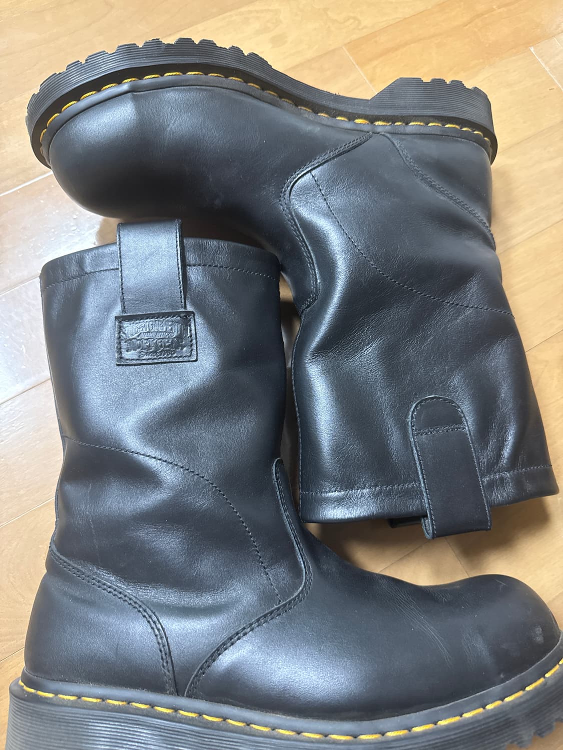 닥터마틴x스투시 2295 데콘 블랙 와나마 레더 부츠 블랙 [UK10] 상품이미지1