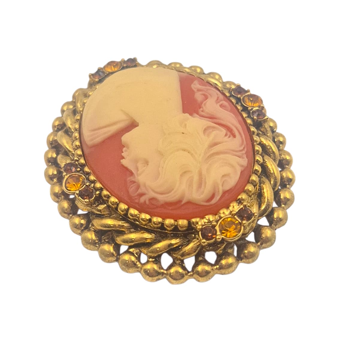 80s 미국 케네스제이 빅 카메오 코스튬 브로치 상품이미지2