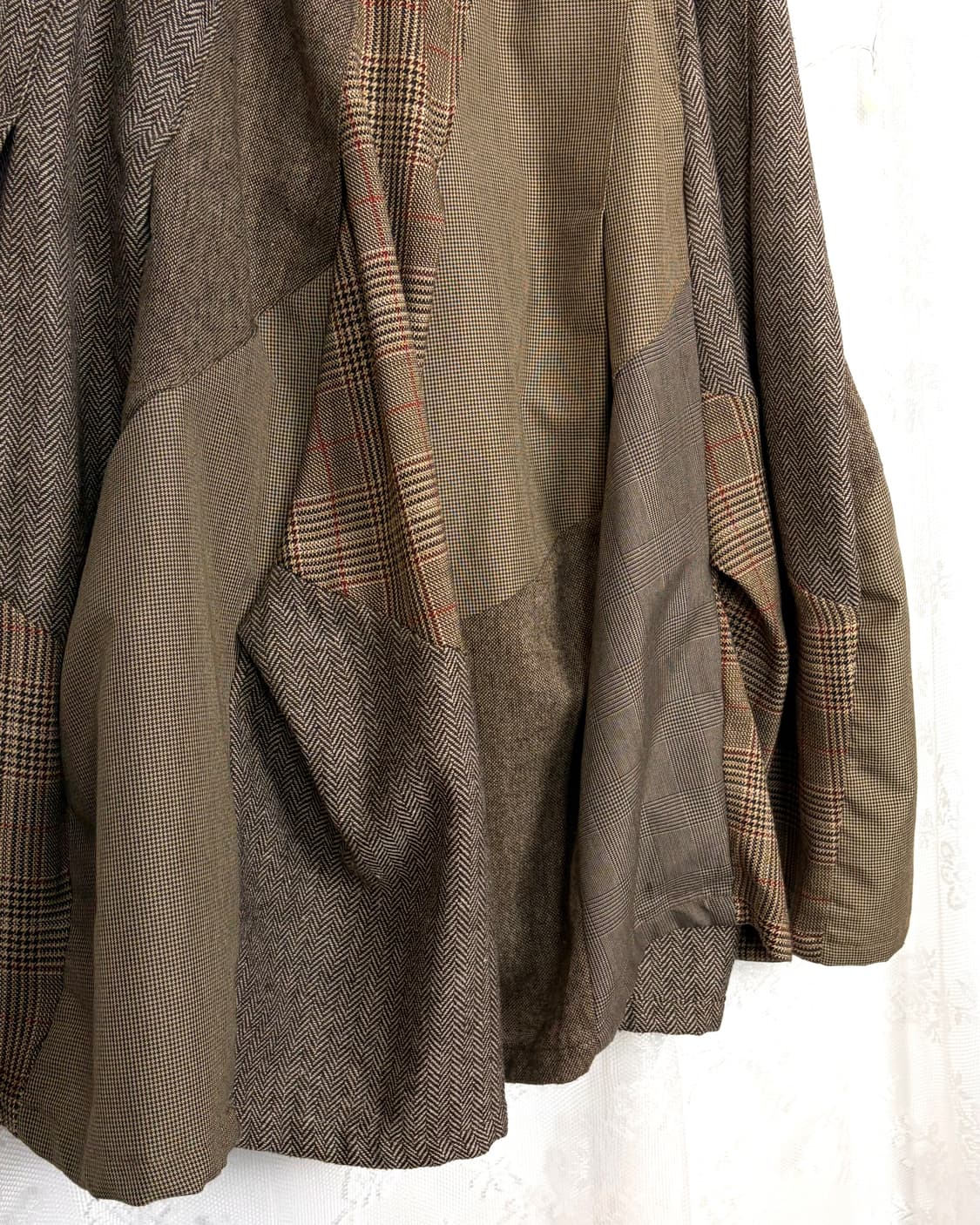 Asymmetrical patchwork tweed wool skirt 상품이미지5