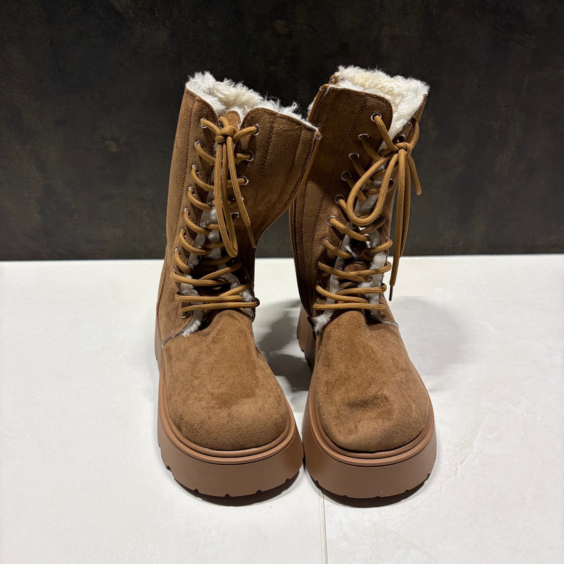 브라운 퍼 부츠  상품이미지3