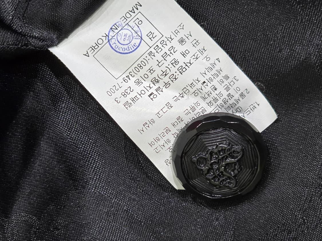 크로커다일 레이디스 벨벳 자켓 블랙 100 상품이미지10