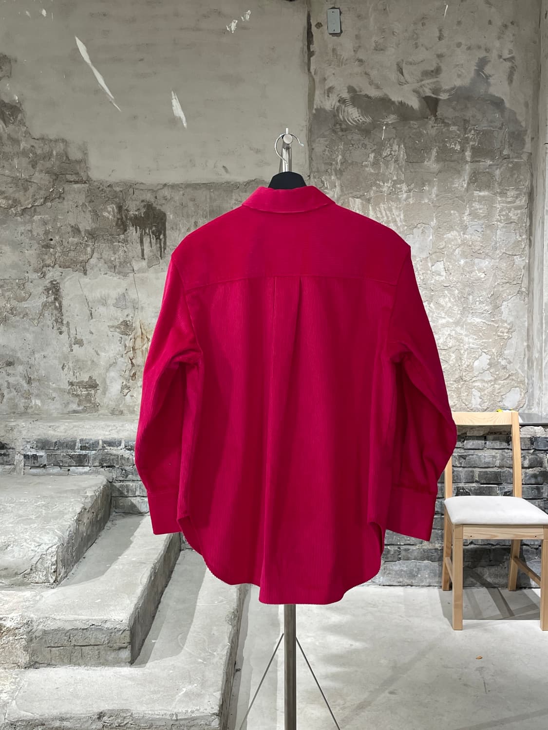 코스 핫 핑크 블렌드 오버사이즈 코듀로이 셔츠 상품이미지6