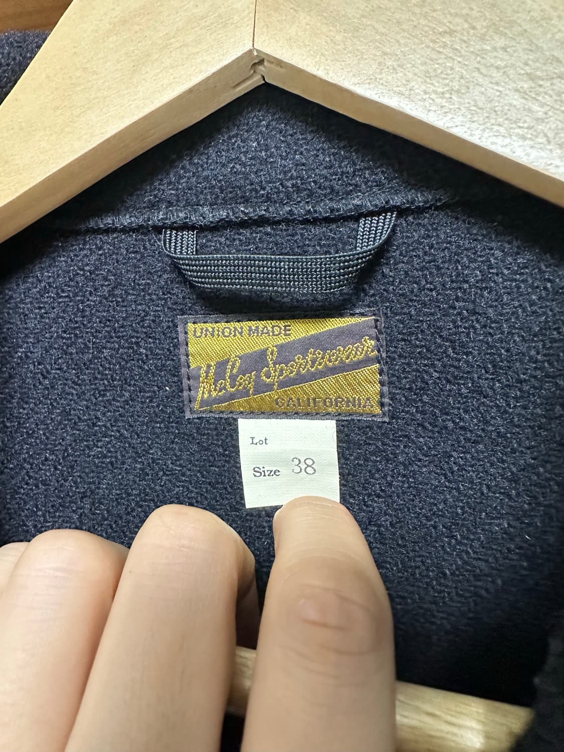 리얼맥코이 울 스포츠필드자켓(Navy, 38 size) 상품이미지3