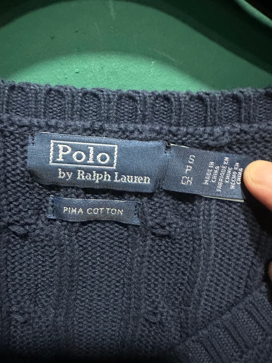 폴로 여성 꽈베기니트 네이비S 상품이미지5