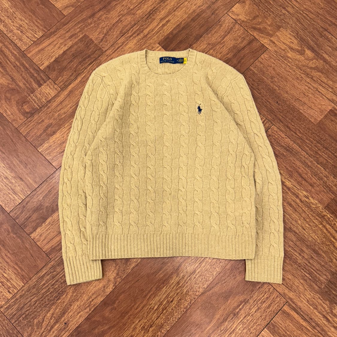 M(100) 폴로 랄프로렌 캐시미어 케이블 라운드 니트  상품이미지1