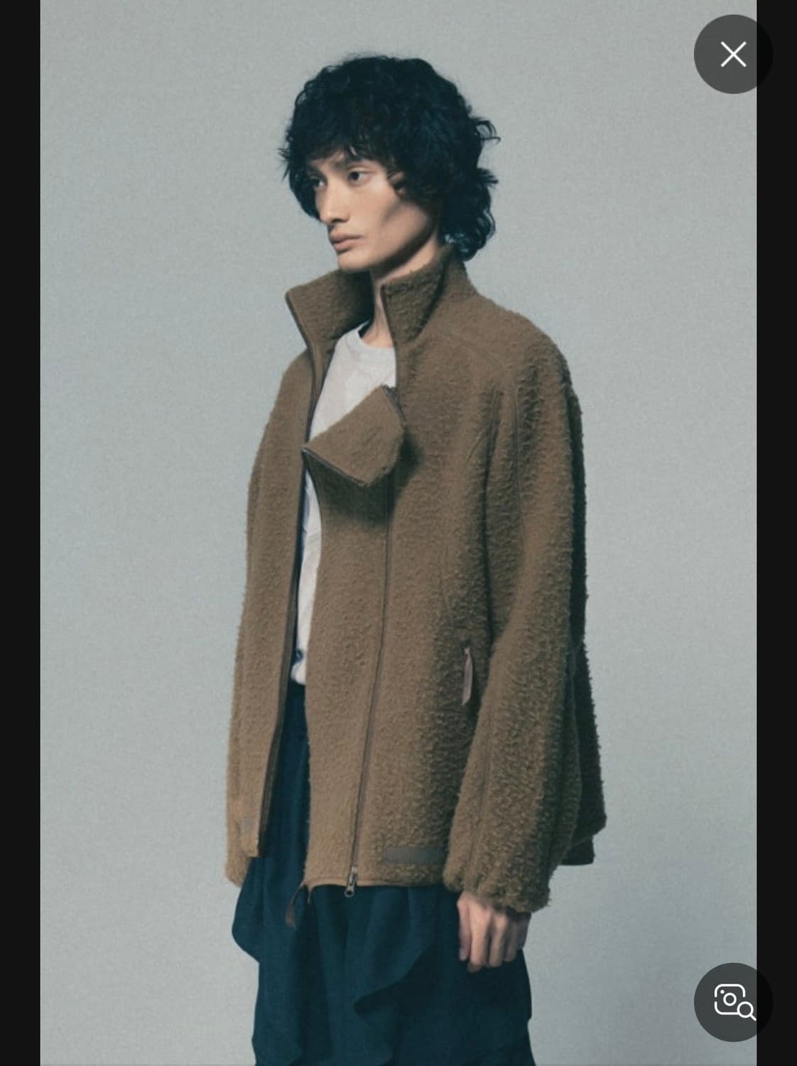 지용킴x코오롱 레이어드 플리스 브라운 상품이미지1