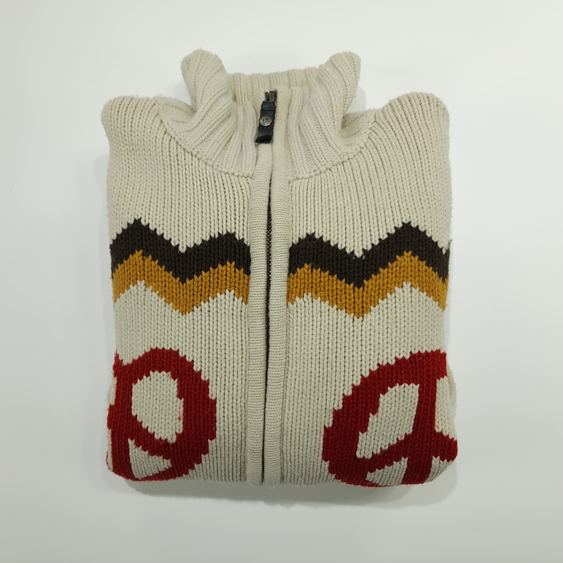 CN936 L 3QR 네이티브 그래픽 퍼안감 집업 니트 스웨터 상품이미지9