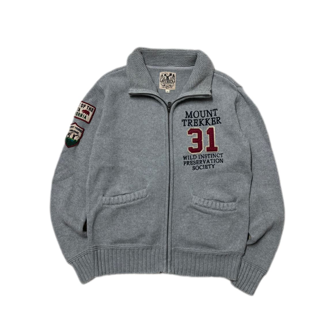 Avirex 아비렉스 성조기 니트 집업 상품이미지2