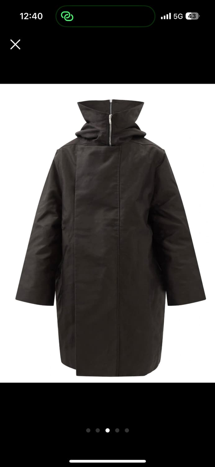 Rick Owen Drkshdw Long Parka Coat 상품이미지1