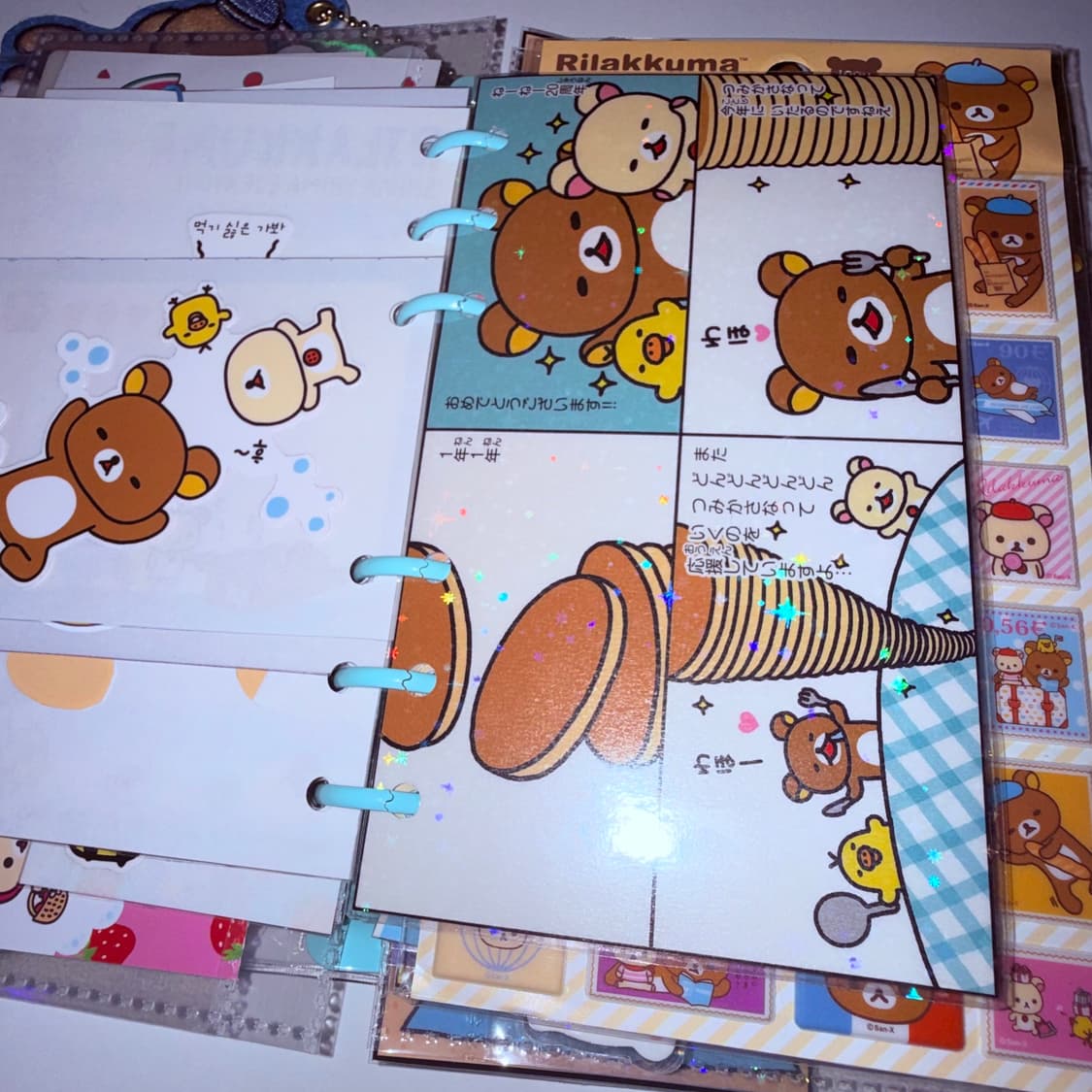 ✨리락쿠마 다이어리셋업/A6블루타입💙/66장 상품이미지7