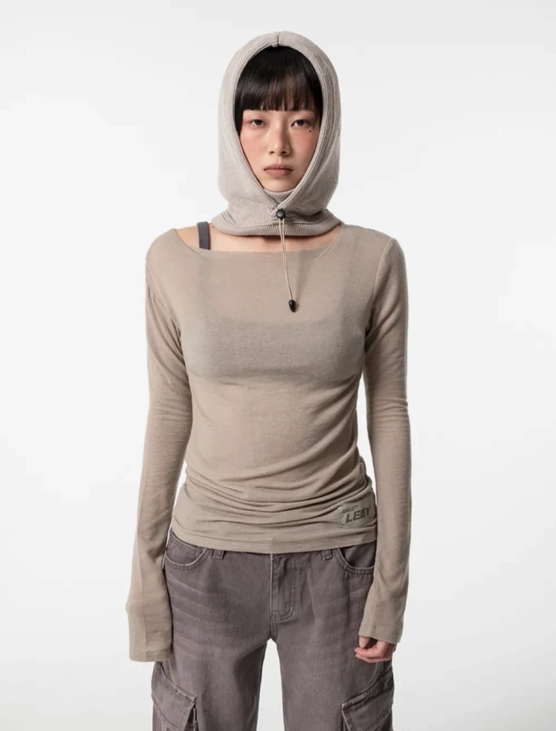 YEEL 보트넥 롱슬리브 BEIGE 상품이미지2