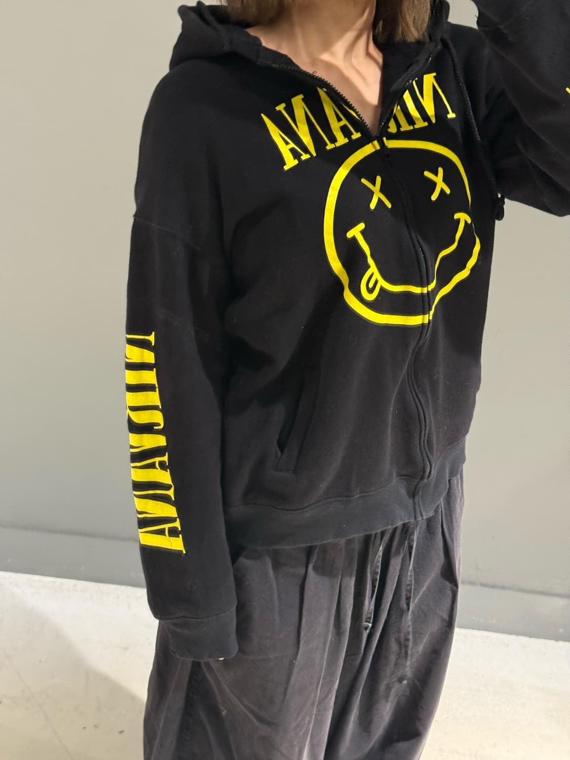 Nirvana printing hood zip-up 상품이미지3
