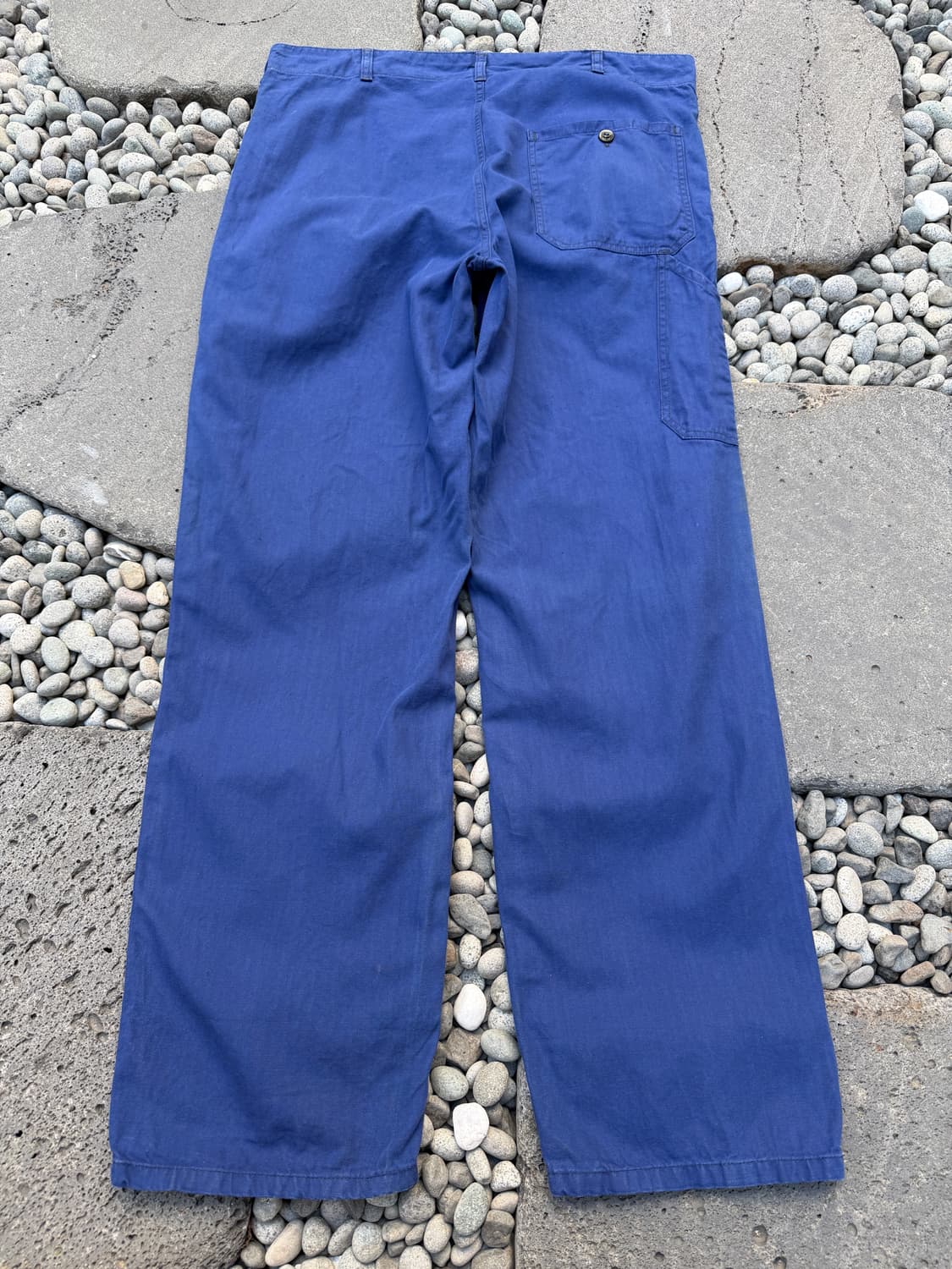 1980s GERMAN HBT INK BLUE 헤링본트윌 프렌치워크팬츠 상품이미지2