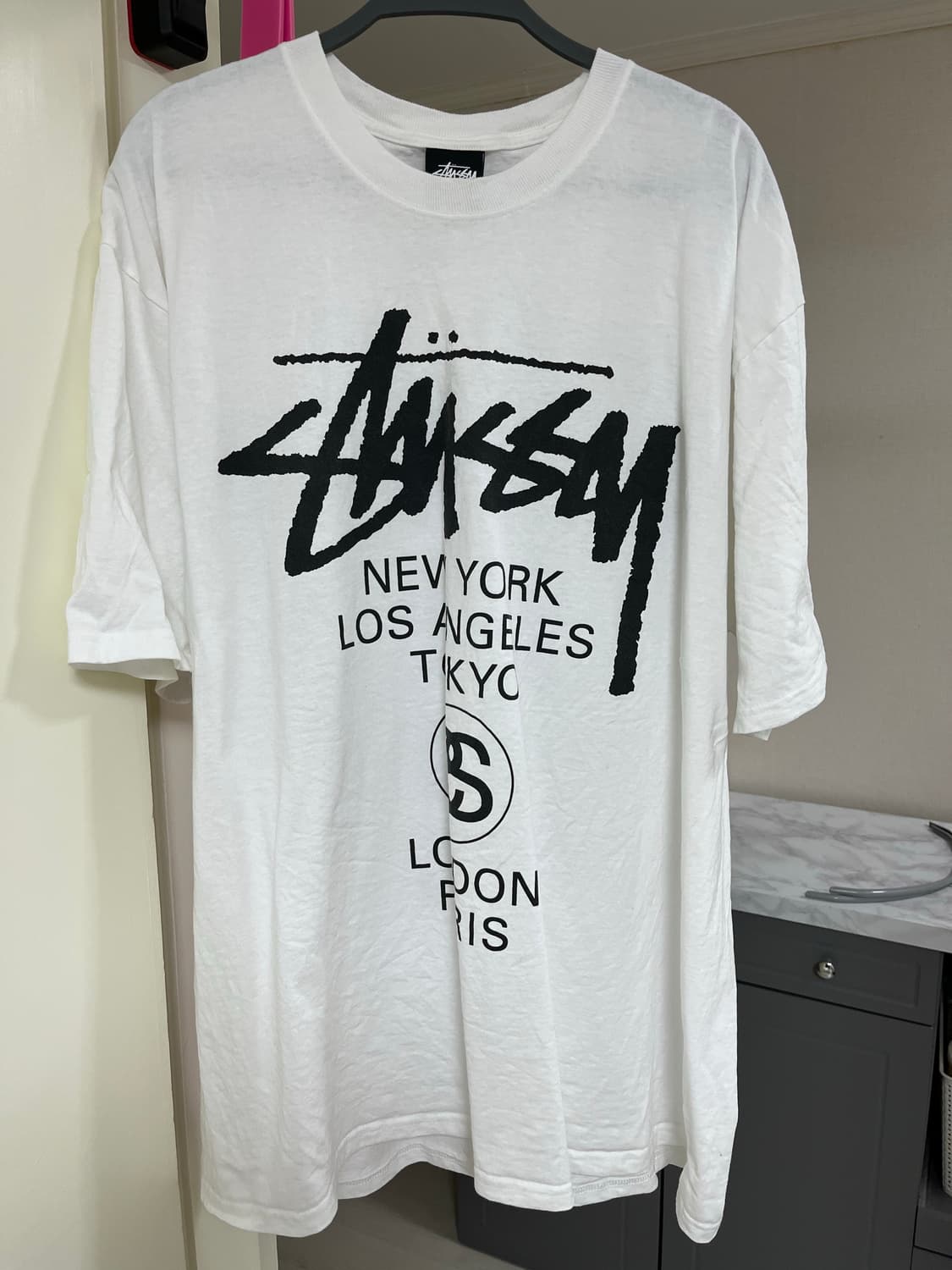 스투시 / 월드 투어 반팔 / 화이트 / XL 상품이미지1