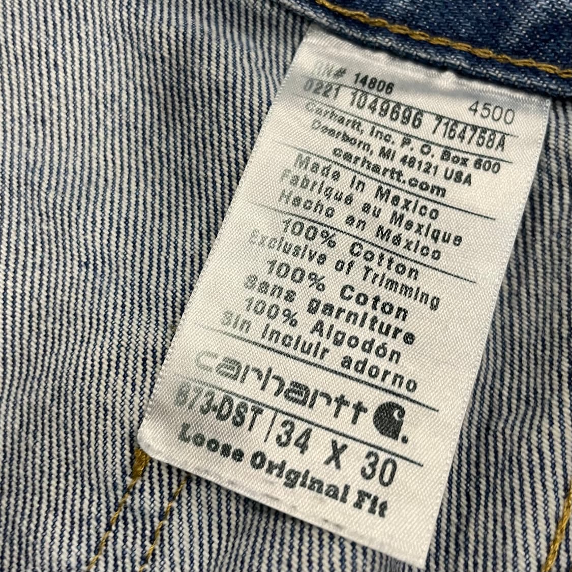 칼하트 데님 더블니 팬츠 (34“) 상품이미지6