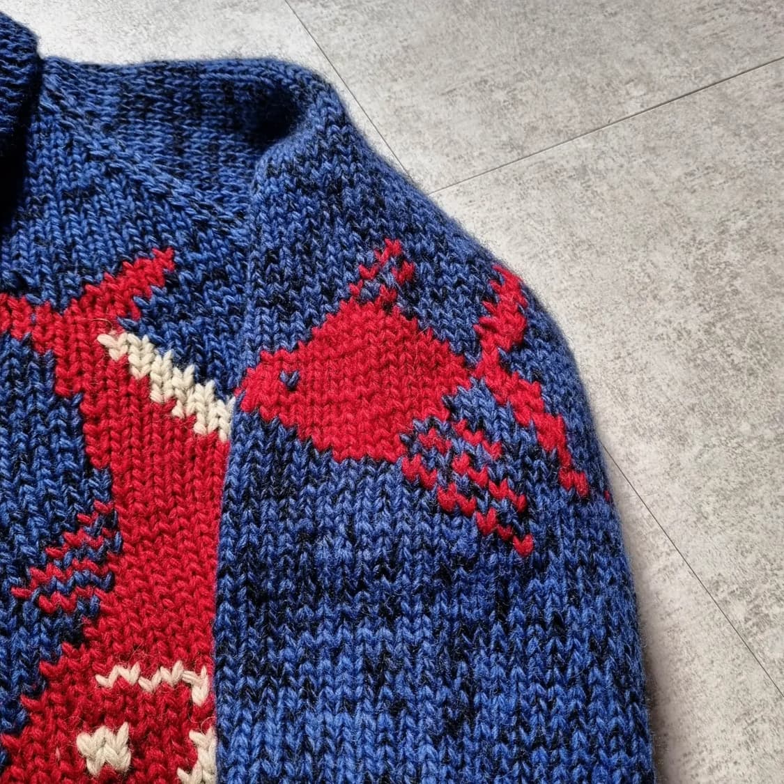 60s Cowichan Cardigan 'Salmon' L sz 상품이미지2