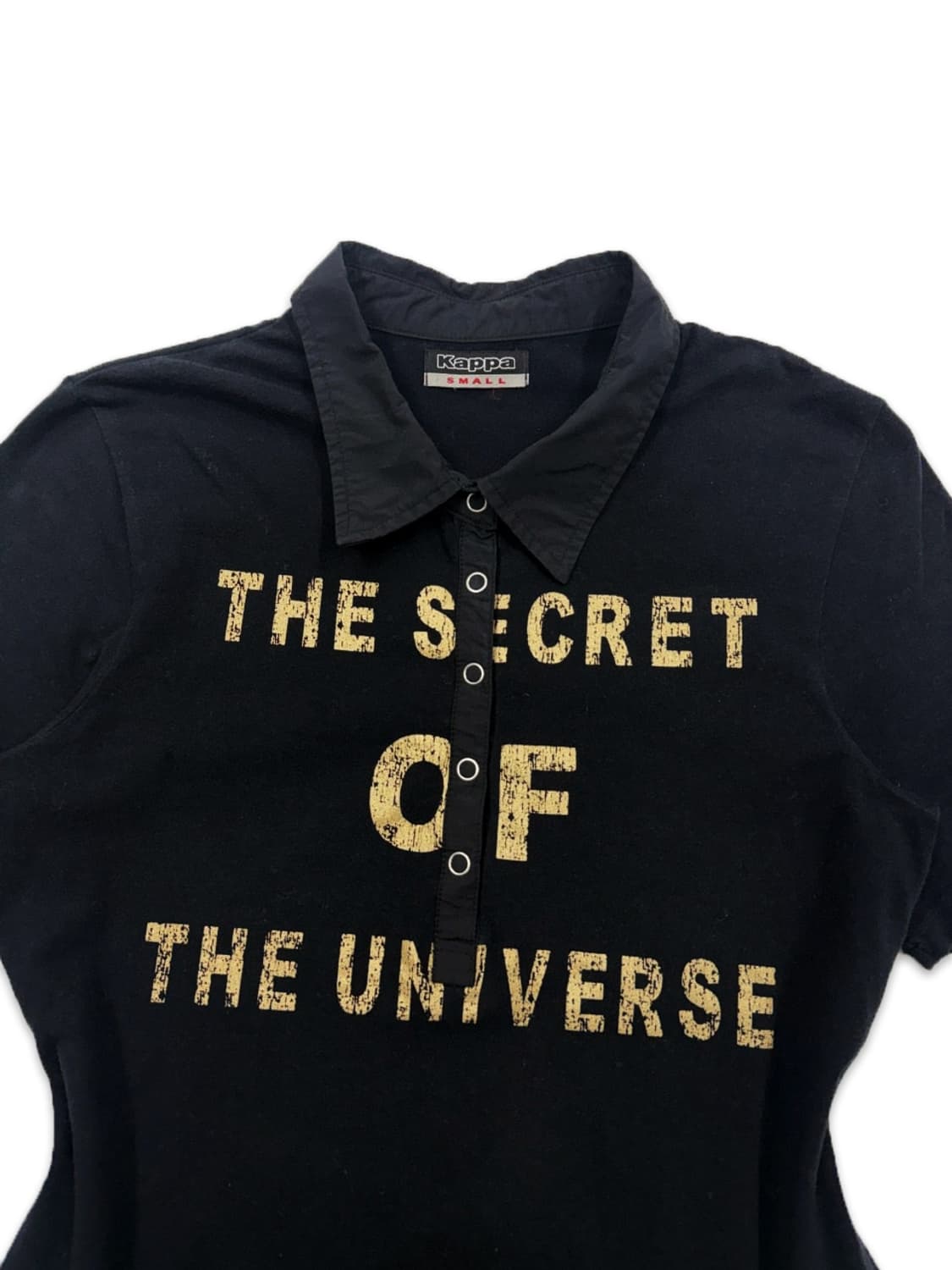 빈티지 KAPPA 레터링 하프 단추 반팔티 상품이미지3