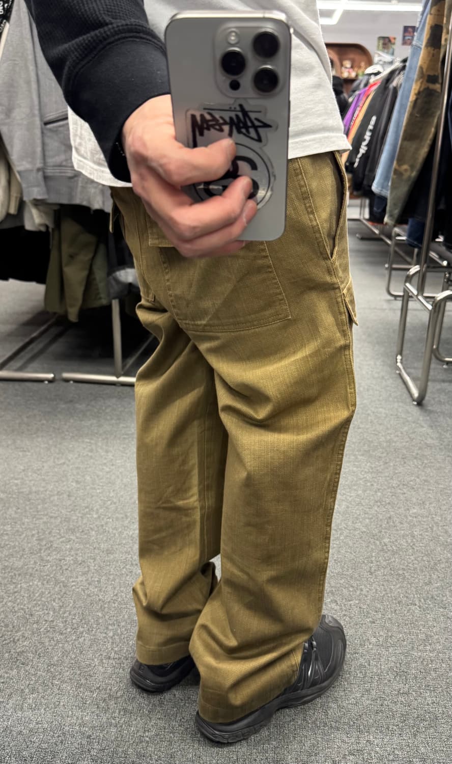 M)콜롬비아 빈티지 포켓 포인트 허리밴딩 코튼 팬츠 상품이미지1