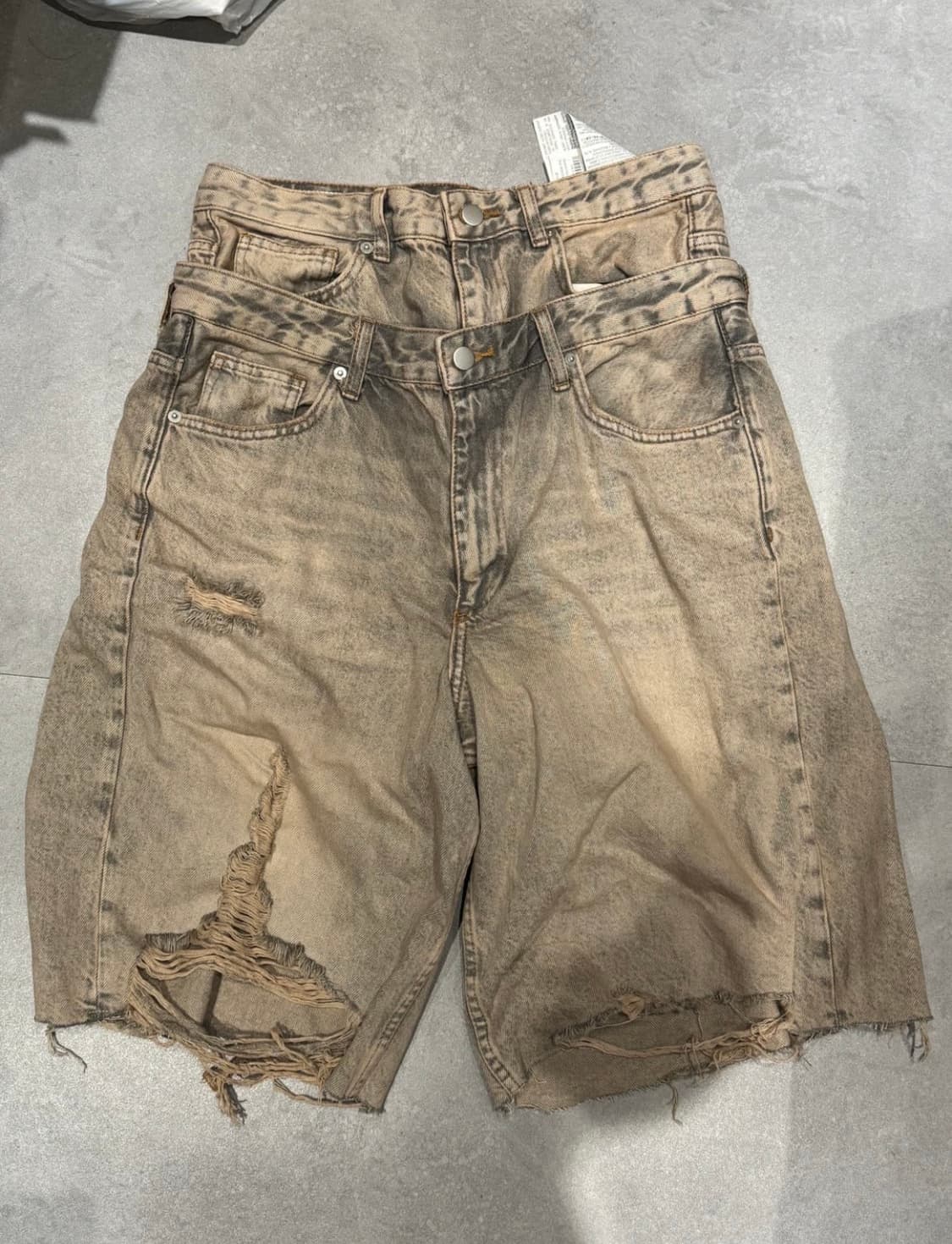 자라 더블 웨이스트밴드 데님 버뮤다  상품이미지2