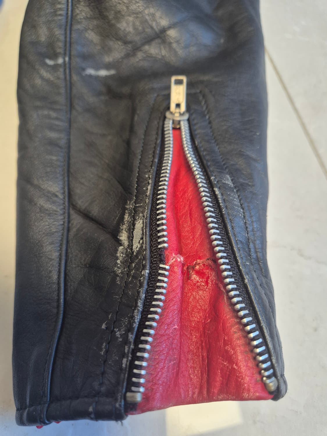 일본 빈티지 소가죽 라이더 자켓(팔 어깨 분리되는 라이더자켓) 상품이미지8