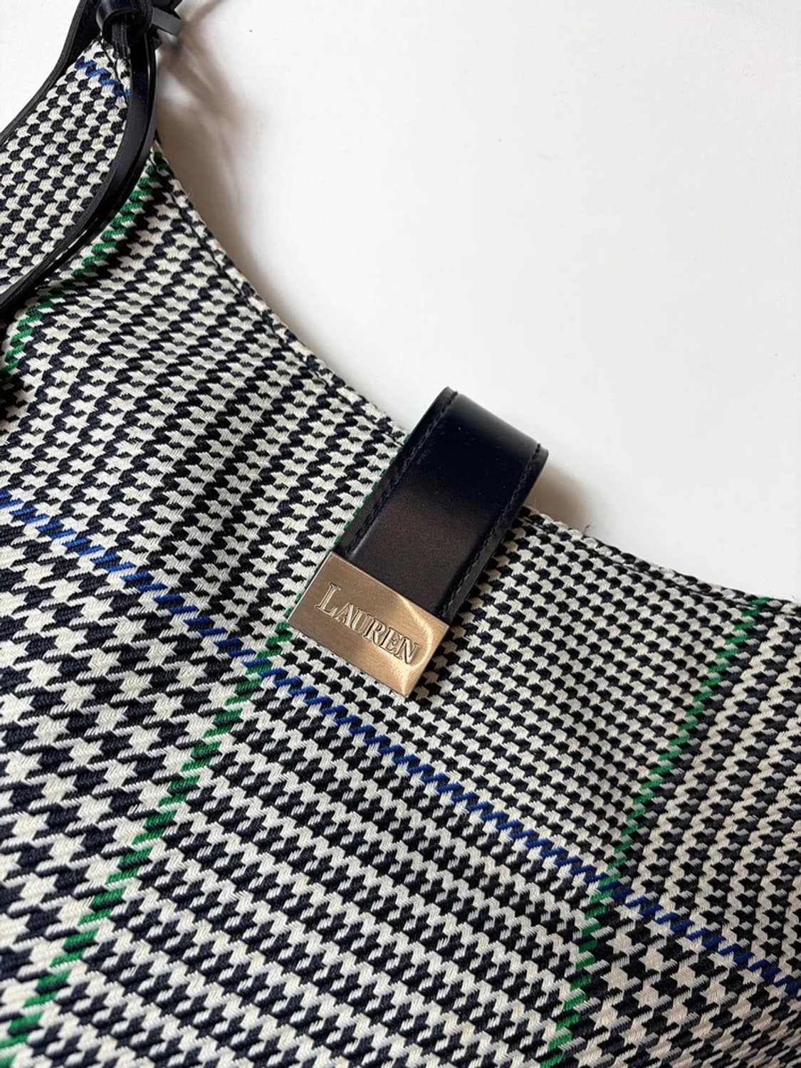 폴로랄프로렌 브라운 하운드 투스 체크 숄더백 Q1477 상품이미지2