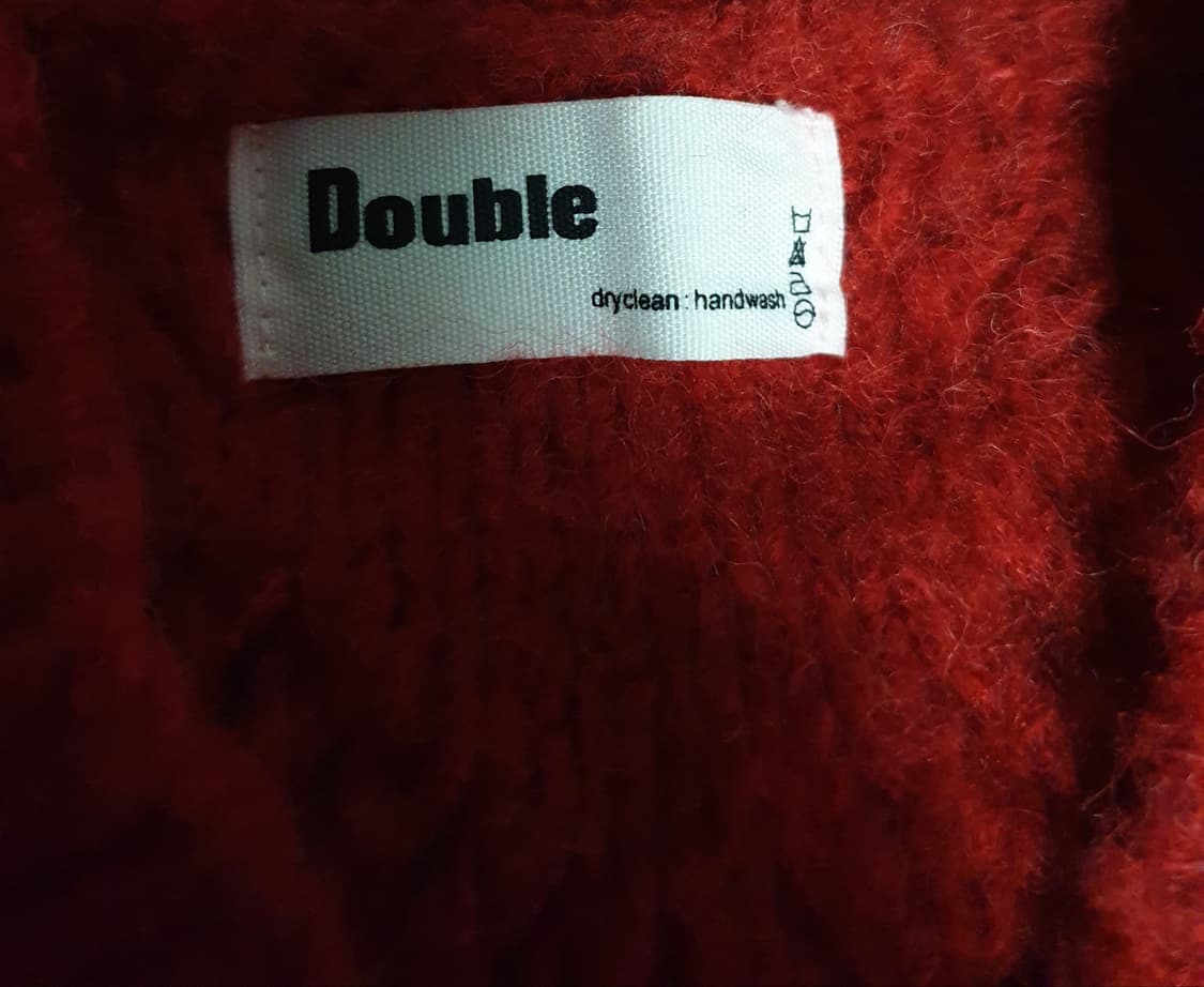 DOUBLE 브러쉬드 스티치 니트 레드 (M) 상품이미지2