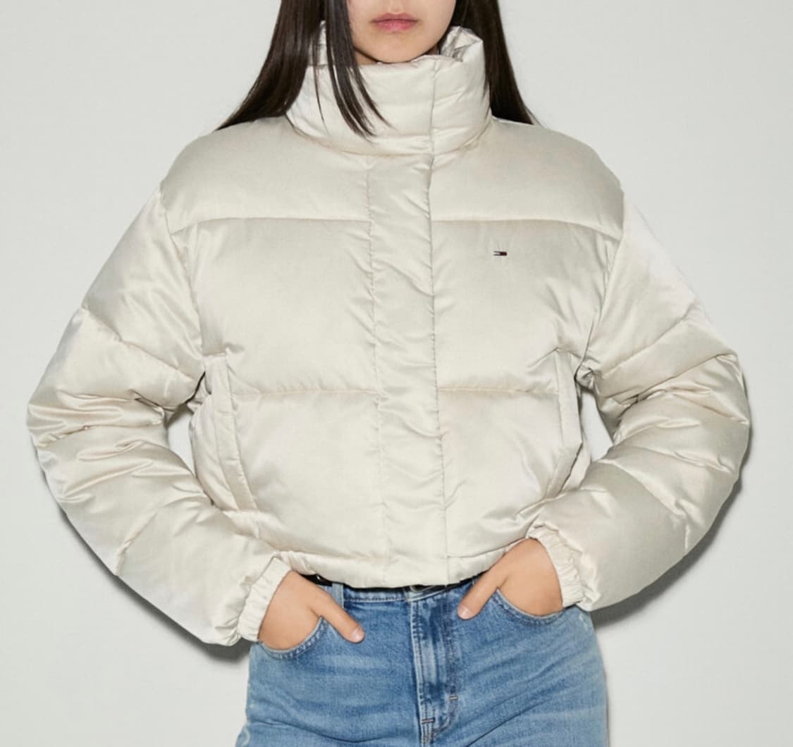 (거의새상품) 타미진스 숏패딩 패딩 아이보리 s 상품이미지1