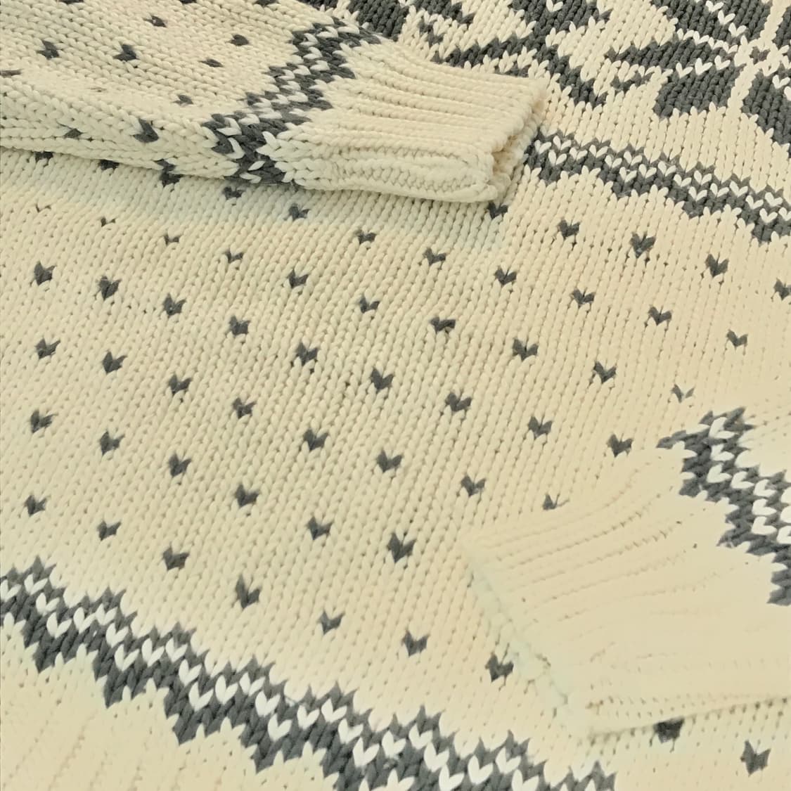 VTG 빈티지 노르딕 눈꽃 패턴 터틀넥 스웨터 남성 110 여성 오버핏 상품이미지4