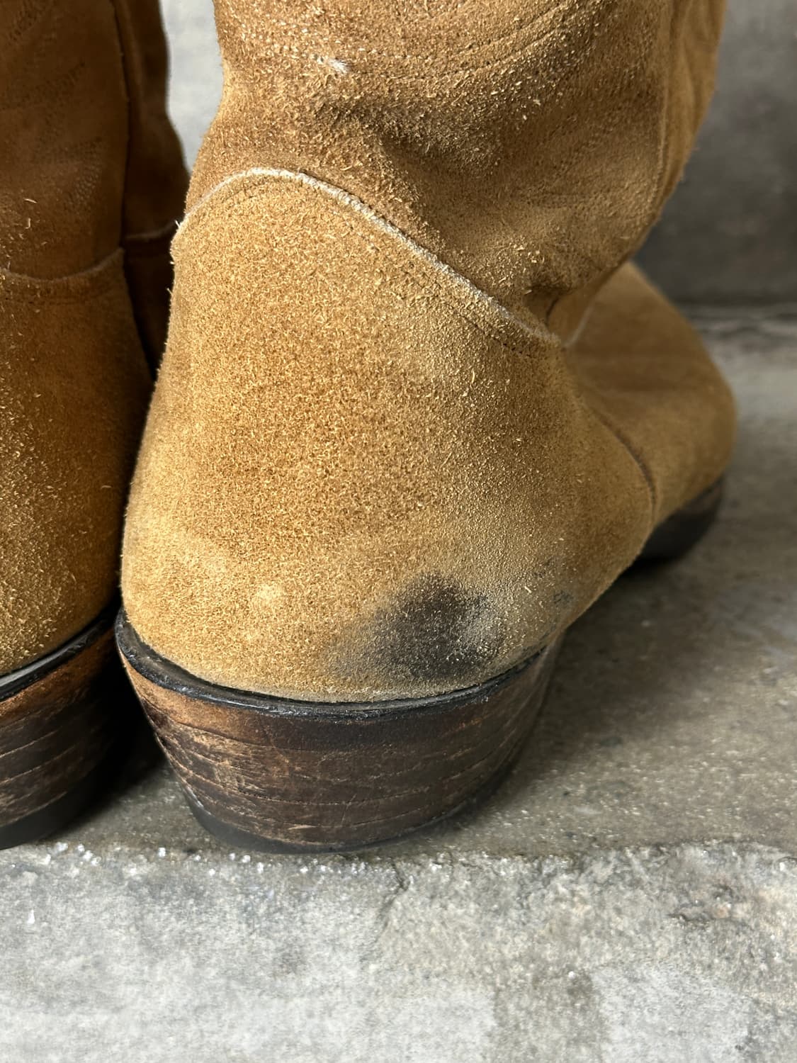 90's USA 노코나 러프아웃 스웨이드 웨스턴 부츠 카우보이 부츠 상품이미지8