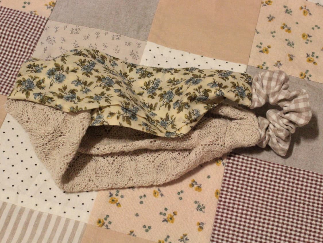 핸드메이드 베이지니트 크로스 헤어밴드 상품이미지7