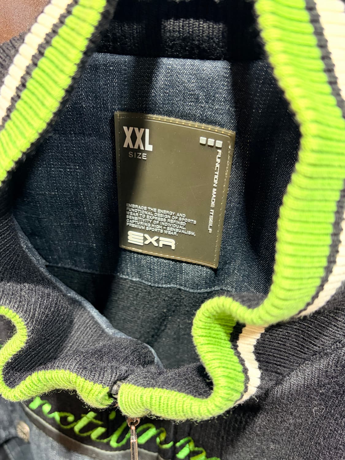 XXL EXR 레이싱 패턴 니티드 데님 자켓 상품이미지7