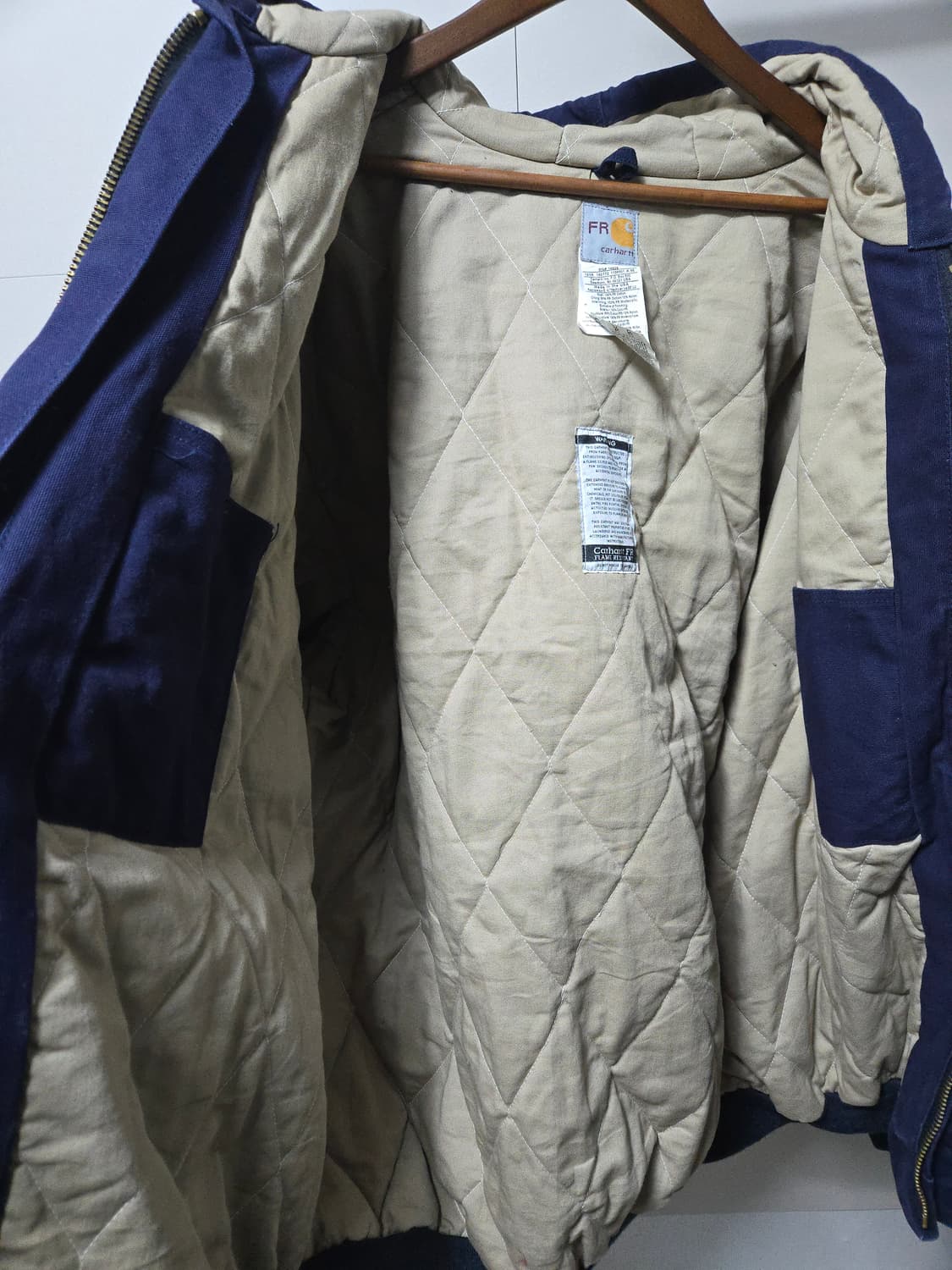 빅사이즈) 칼하트 USA fr 방염 & 안감 퀼팅 후드 자켓 3XL 상품이미지6